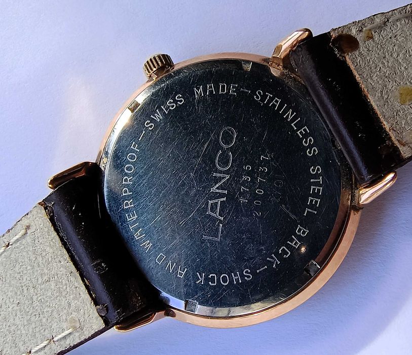 Relógio Vintage Lanco Ouro