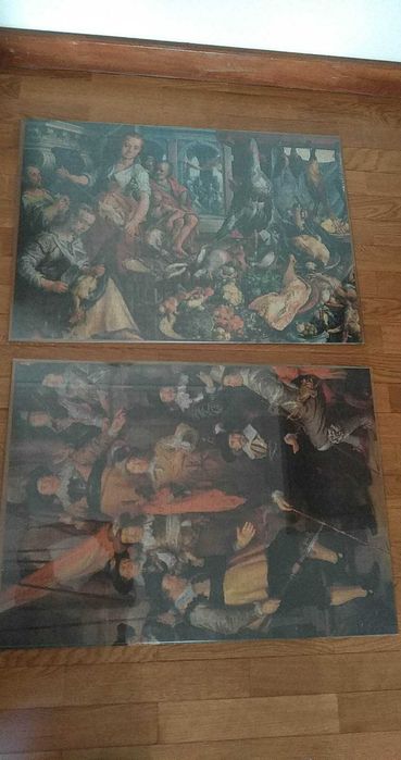 Quadro - puzzle (preço 6 euros) com vidro e base (preço 6 euros)