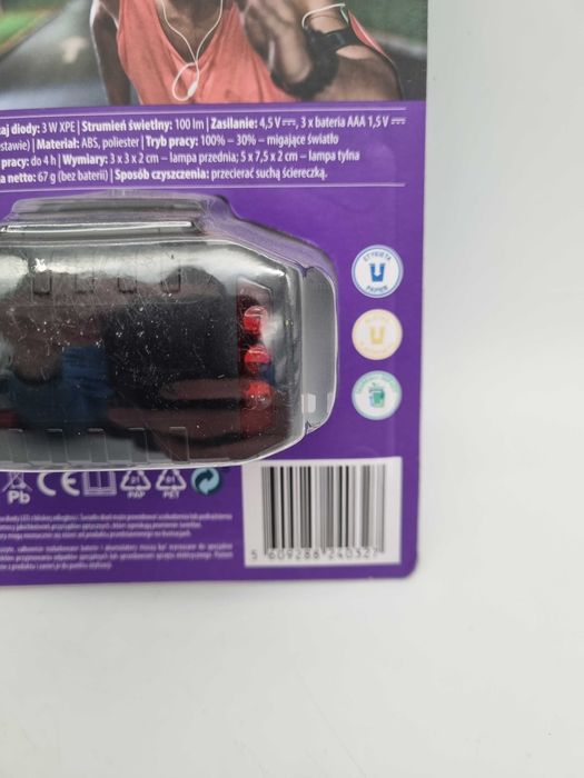 Latarka czołowa sportowa Lethe 100 lm