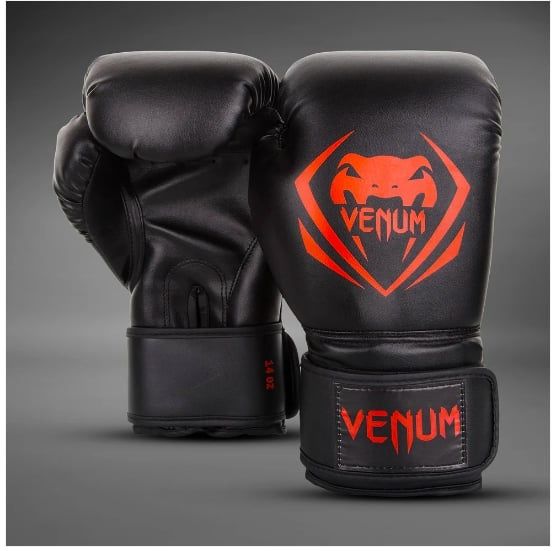Rękawice bokserskie Venum– czarno-czerwone – 10 uncji