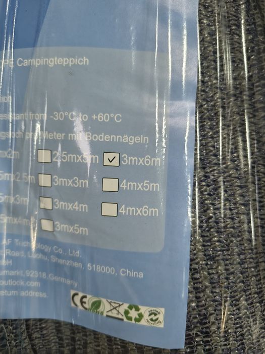 Mata kampingowa 3x6