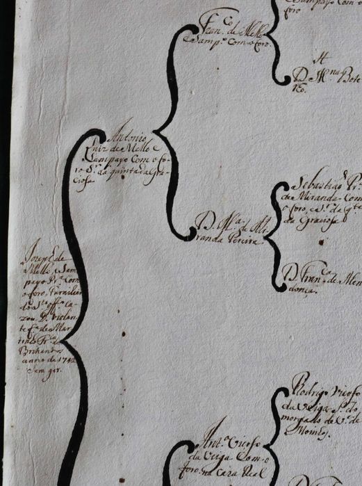 Os Mello e Sampayo da Graciosa árvore de costados (1746)