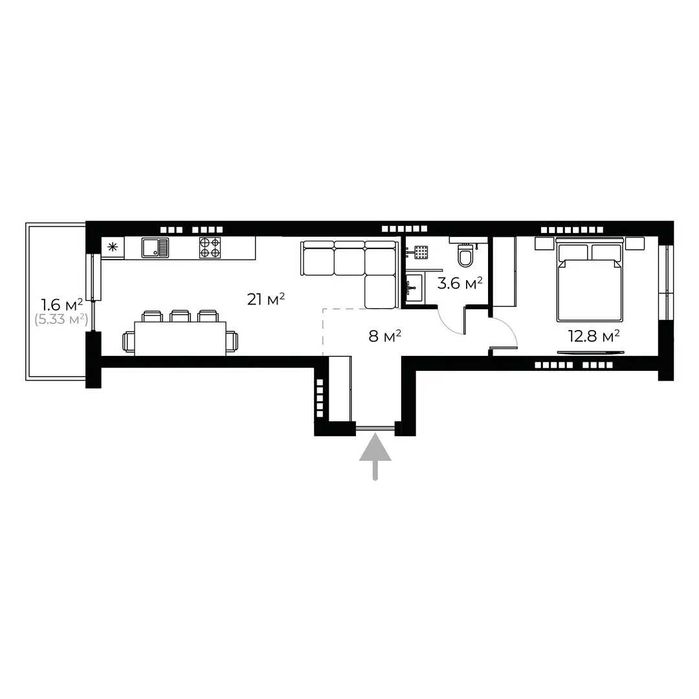 1-room apartment apartment by the address st. Tivodara Legotskogo (area 48 m²) - Atlanta.ua - photo 16