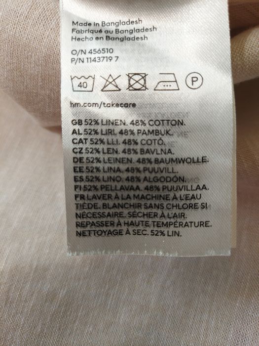 Lniana piaskowa szmizjerka