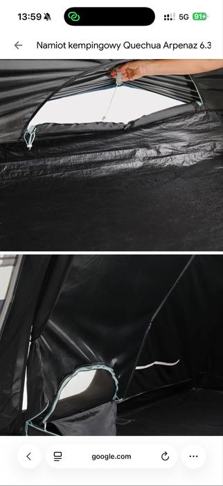 Namiot kempingowy Quechua Decathlon Arpenaz 6.3 fresh & black