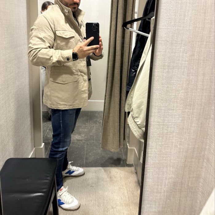 Massimo Dutti - Casaco de bolsos com algodão e linho
