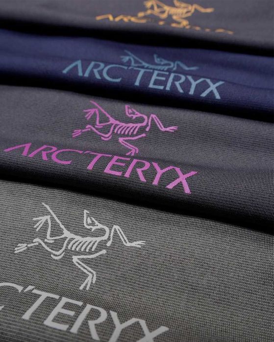 Футболка Arcteryx Motus Arcword Crew SS T-Shirt Gold Logo Black