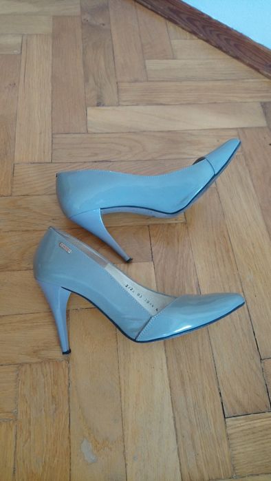 Szpilki 38 szare obcas 9 cm