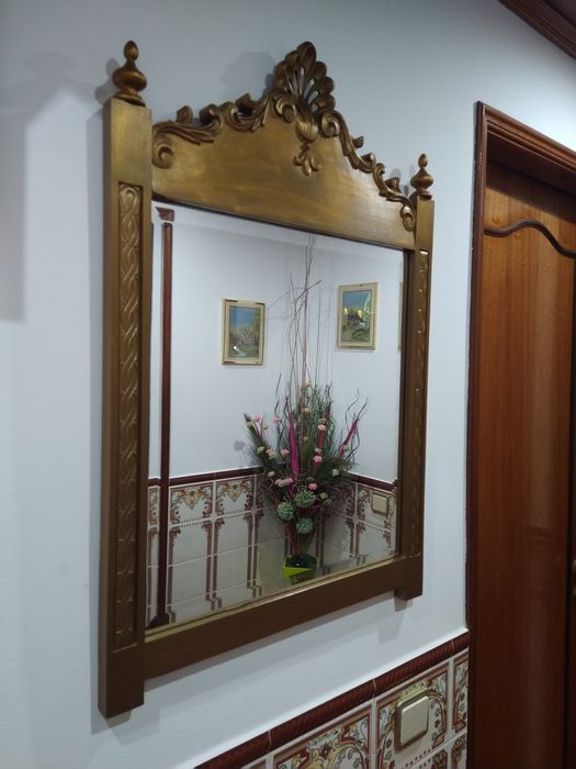 Espelho com moldura Vidro Vizel casa quarto apartamento vivenda carro