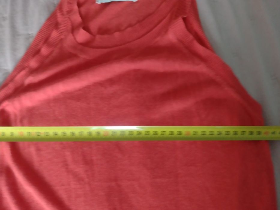 Confashion sukienka koralowa maxi oryginalna efektowna M