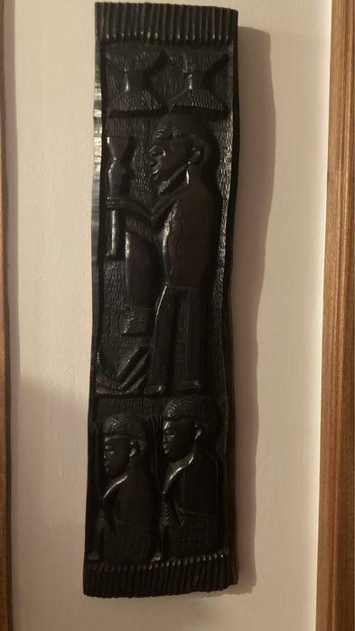 Painel /,Alto relevo decorativo em Pau Preto africano