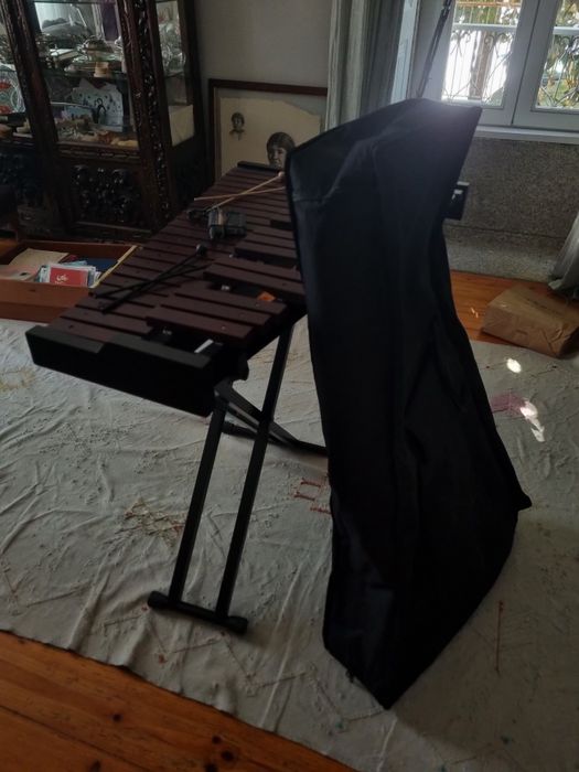 Marimba de Estudo com Suporte, Baquetas, Metrónomo e Capa