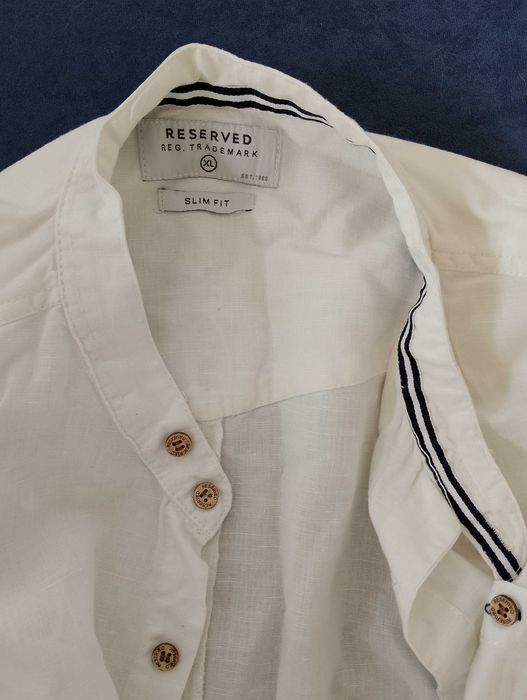 Len + bawełna. Reserved. Koszula sportowa