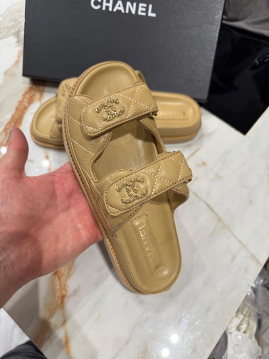 Klapki chanel DAD beige