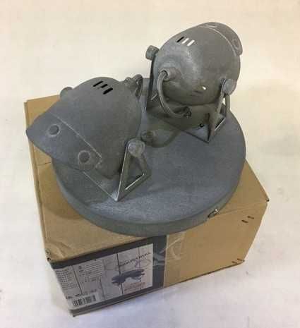 Lampa sufitowa okrągła lampy reflektor szary beton na sufit ścianę