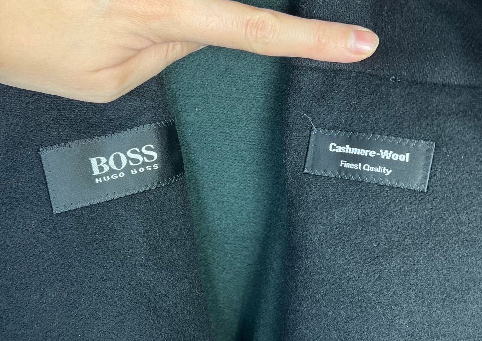 Kaszmirowy Płaszcz / Marynarka Hugo Boss Cashmere / Wool Black