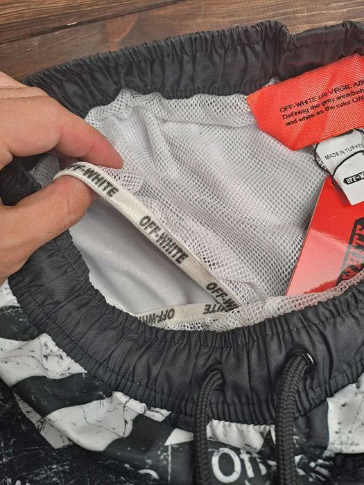 M (48) OFF-WHITE плавальні шорти офф вайт плавки шорты белые пляжные