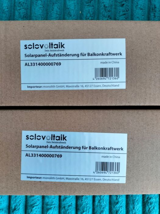 Uchwyty Solovoltaik do paneli słonecznych na balkon 2 szt.
