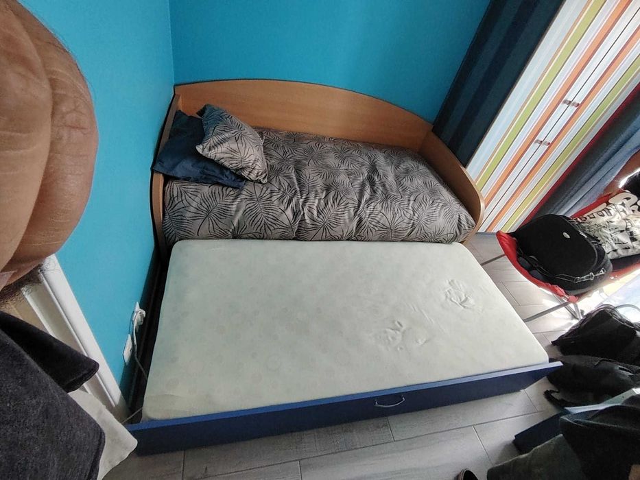 Cama Individual Dupla + colchões