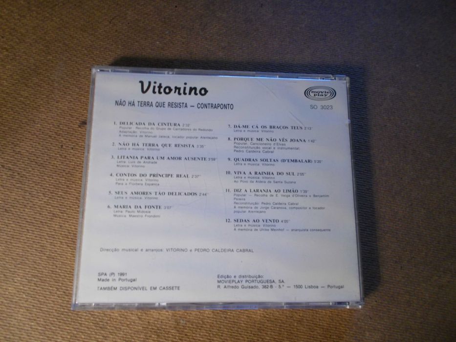 2 cds de Vitorino La Habana 99 e Não há terra que resista