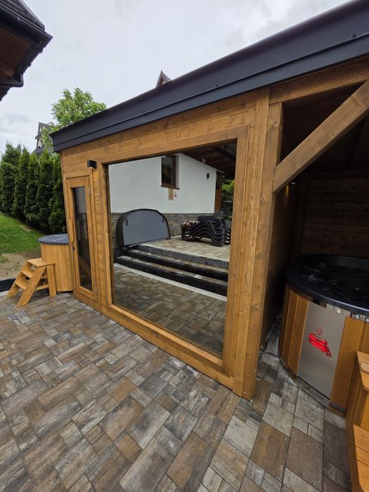 Strefa spa Sauna Balia ogrodowa