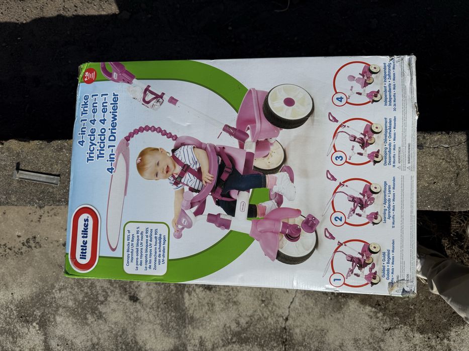 Triciclo 4-em-1 Little Tikes (Rosa) – Evolutivo, novo