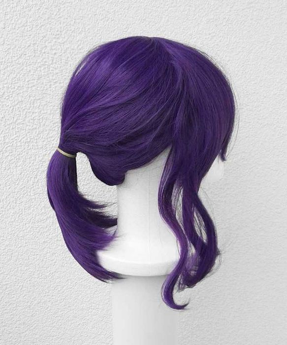 Mafuyu Project Sekai fioletowa peruka z kitką grzywką cosplay wig