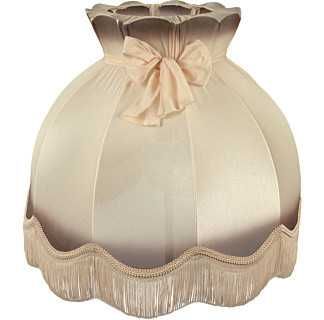 Abażur satynowy z frędzlami