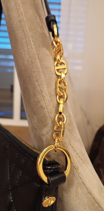 Czarna mała Christian Dior na ramię, do ręki