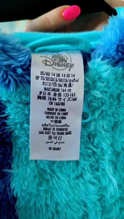 Piżama Onesie Stitch kombinezon kigurumi 158cm