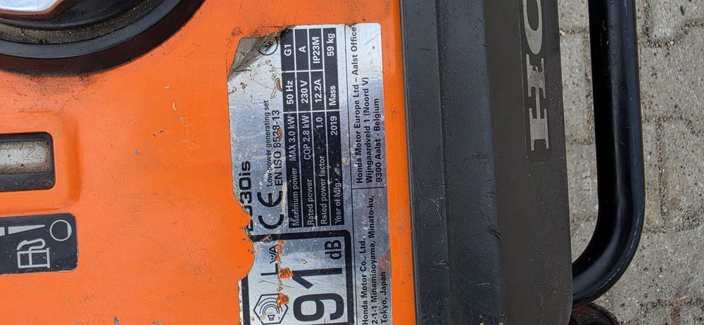 Agregat prądotwórczy Honda EU30IS inwenterowy 3kW