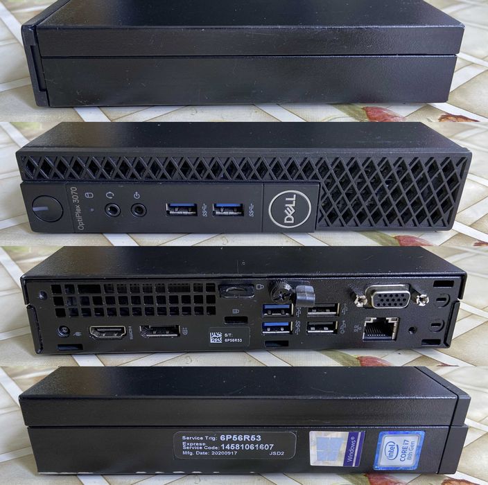 Продам Dell OptiPlex 3070 Micro i7-8700T 16GB SSD M.2 256GB NVMe Win11 Pro UA