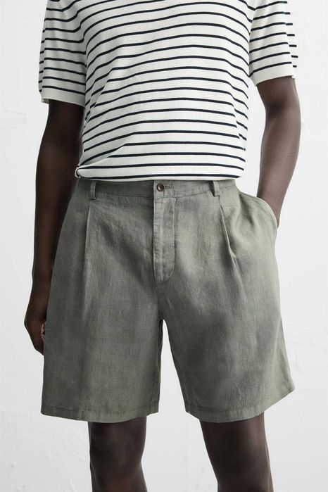 Шорти 100% льон ZARA (р 44, L)