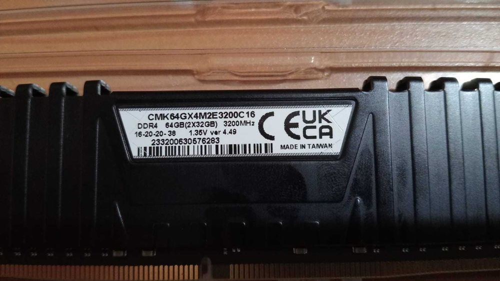 64GB RAM Corsair Vengeance LPX DDR4 3200MHz CL16 (2x32GB)