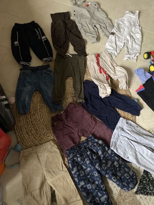 Spodnie dla chlopaka dresy ogrodniczki cieple wizytowe 80