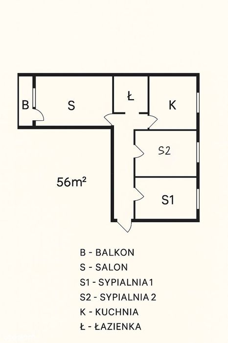 Mieszkanie o powierzchni 55 m2 w centrum Wejherowa w bloku.