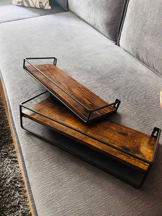 Półka industrialna ścienna Vasagle czarna