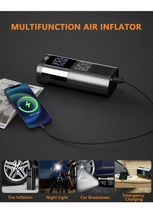 Compressor de ar portátil 150PSI 12V