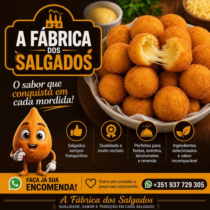 A FÁBRICA DOS SALGADOS - Salgados Fritos ou Salgados em variedades