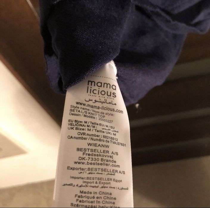 Nowa granatowa tunika ciążowa Mamalicious [M]