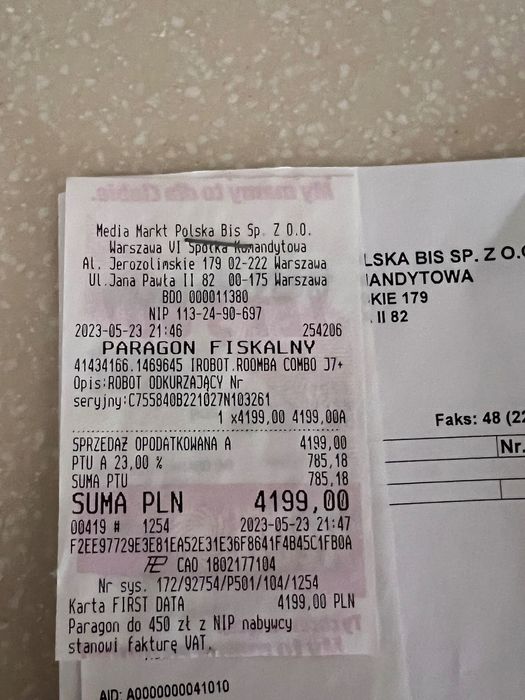 Robot sprzątający iRobot Roomba Combo J7+