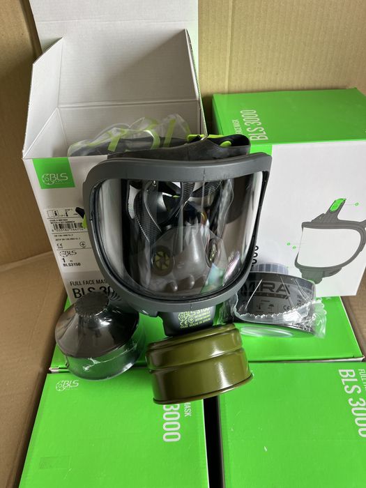 Маска Протигаз BLS 3150 Панорамна Повнолицева Респіратор Фільтр Захист