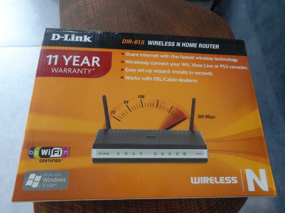 D-Link Router Wi-Fi N300
DIR-615 Router Wi-Fi N 300Mbps