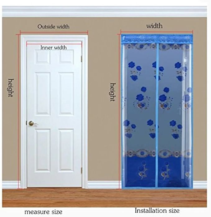 Moskitiera zasłona magnetyczna na drzwi 100x220cm czarna