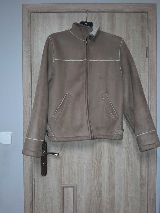 Zamszowa kurtka  męska ocieplana.