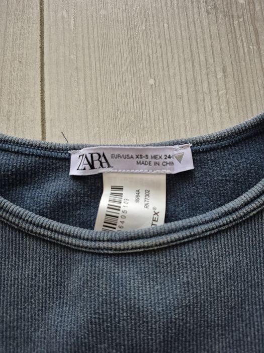 Топ укорочений з довгим рукавом ZARA