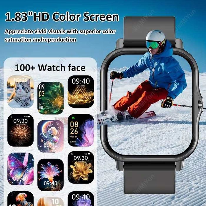 Smartwatch Inteligente (unissexo) compatível c/Android e iPhone. Novo.