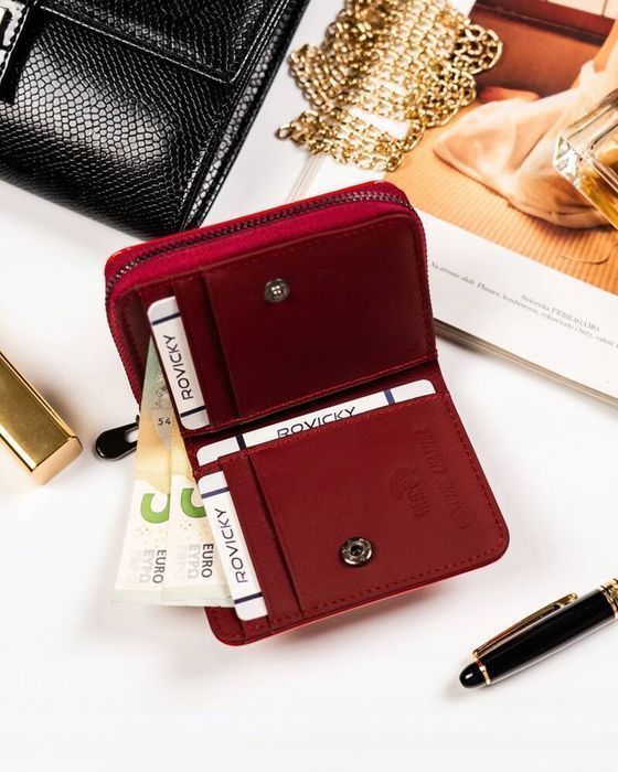 Mały Portfel Damski Na Suwak I Zatrzask - 4U Cavaldi