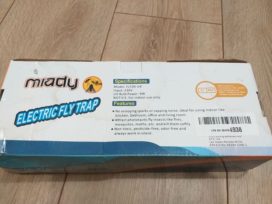 электрическая ловушка для мух Miady. Э