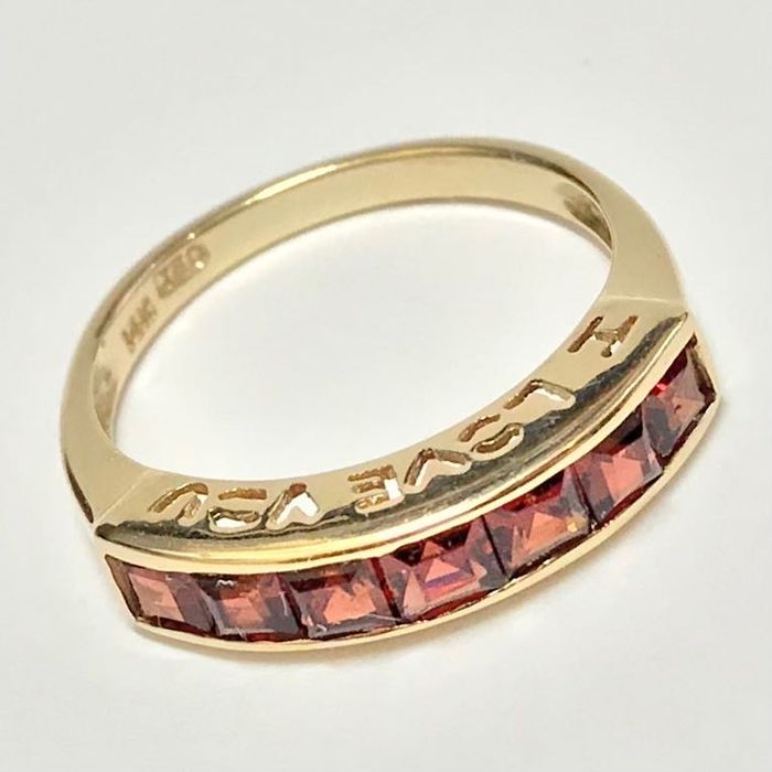 Złoty pierścionek 585 14K I LOVE YOU Kocham Cię 15